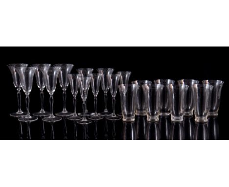 20 glasses from glassware, marked Copier Leerdam, model Romanda, ca. 1924