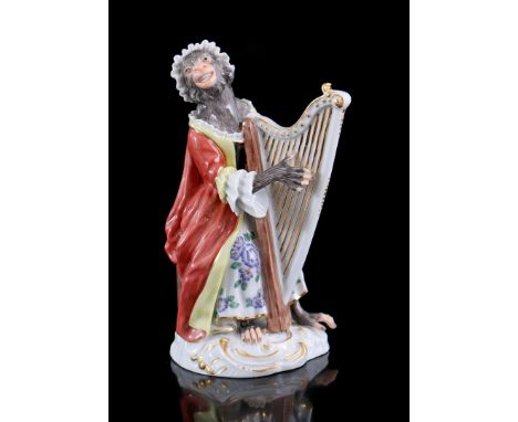 Meissen The "Harpist" belongs to the "Monkey Orchestra" consisting of 21 monkey musicians. Johann Joachim Kaendler, Meissen's