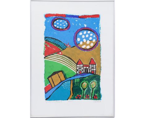 Clemens Briels (1946-)Winter in Limburg, color lithograph dated 1996, 288/300m 52x35 cm
