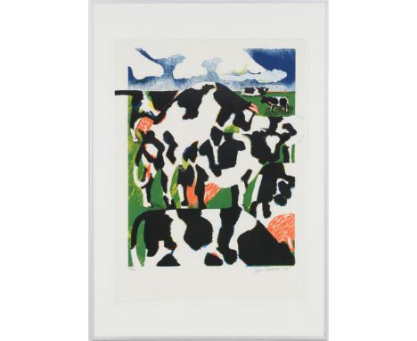 Jan Cremer (1940-)Dutch spring, color lithograph from 1975, 56/80, 78x56.5 cm