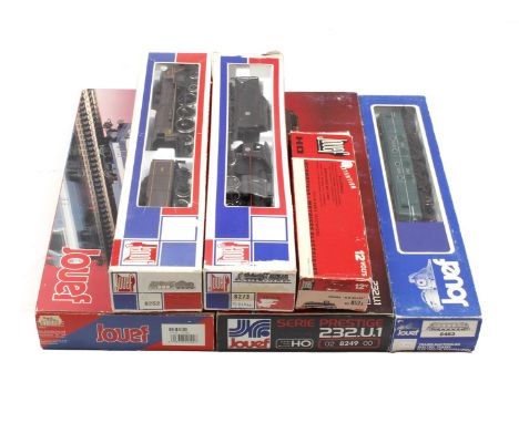 6 pieces Jouef model trains locomotives, among others. 02 8249 00, Diesel 67409, 8252 and 8483