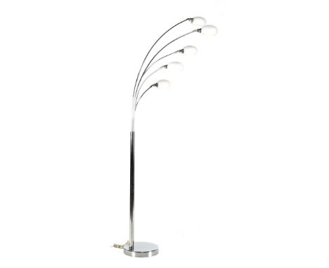 ZOXX modern standing 5-light lamp with adjustable arms and caps, approx. 210 cm high