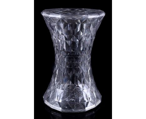 Marcel Wanders (1959-)Plastic stool with diamond pattern, design Marcel Wanders for Kartell, model 'Stone-stool', marked at t