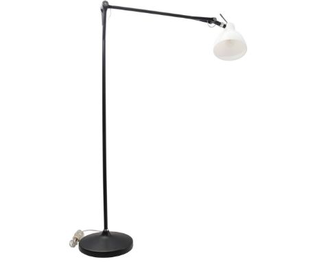 Adjustable black lacquered metal floor lamp, design Dante Donegani &amp; Giovanni Lauda for Rotaliana, model 'Luxy Fi', Italy