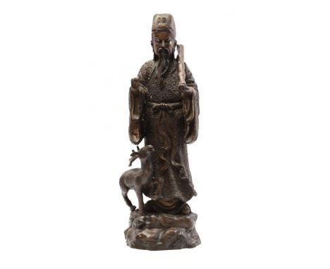 Anonymous, statue of an oriental figure after an antique model, 41 cm high, 5.2 kilograms