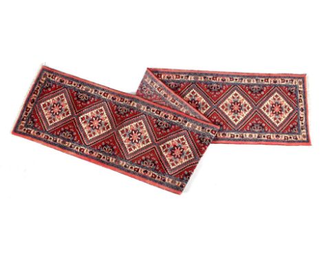Hand-knotted oriental runner Hamadan, 407x67 cm