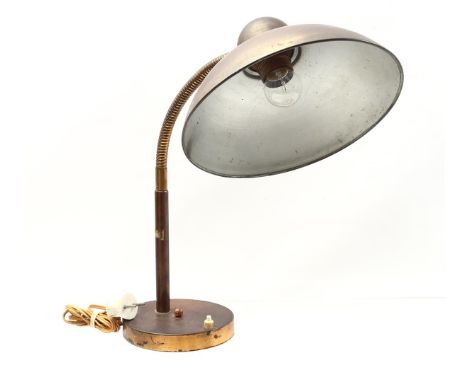 Metal desk lamp, 1950s, designer unknown, approx. 38 cm high