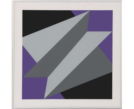 Helmut Sundhaussen (1935-2018)Composition with geometric patterns, color lithograph ca. 1972, HC, 50x50 cm