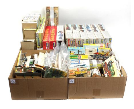 4 boxes of DIY and decoration for model trains, including. Revell, Kitmaster and Airfix