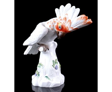 Meissen porcelain catatoo, model number 57A, 23.5 cm high