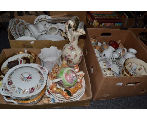Ceramics - Collectors plates;  Japanese egg shell tea service;  Aynsley Wild Tudor vases;  tureens ; Pendelphins;   etc (3 bo