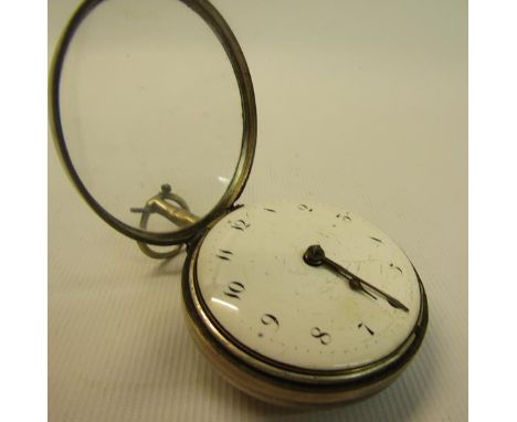 A John Whitehurst of Derby silver cased pocket verge watch, the watch movement no.4012, the case London 1803. 