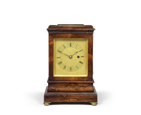A good 19th century rosewood four glass timepieceMolyneux, 42 Lombard St., LondonThe case surmounted by a large bevelled glas