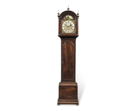 A rare late 18th century mahogany automata longcase clockJohn Thompson, LondonSurmounted by three ball-and-spire finials over