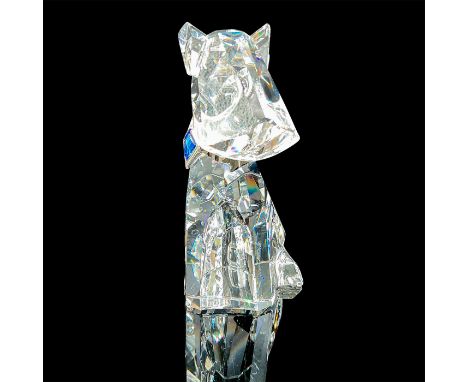 Part of the Symbols collection. Features a lead crystal terrier schnauzer dog wearing a metal tone collar with blue crystal d