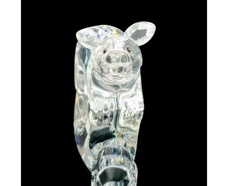 Part of the Chinese Zodiacs collection. Clear lead crystal figure with jet black crystal eyes. Swarovski etched backstamp. Th