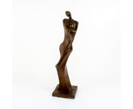 Caste abstract sculpture of a woman holding a child.Lumia embossed mark on top of the base.This item has no reserve. Issued: 