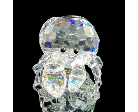 Part of the Aquatic Worlds collection. Lead crystal small crab with jet black crystal eyes. Artist signature and date etched 