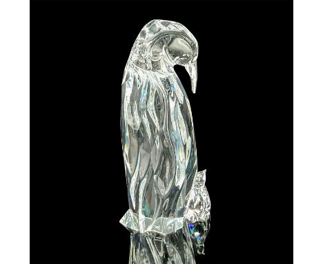 Translucent figure of a mother with her chick.Swarovski acid backstamp. This item has its original box: 8in x 7.5in x 4.5in. 