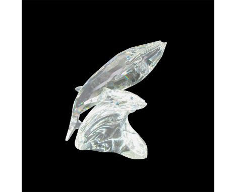 Clear, faceted bodies of mother and baby. Blue inset eyes. Swarovski SCS backstamp. 7628 080 000. This item has its original 