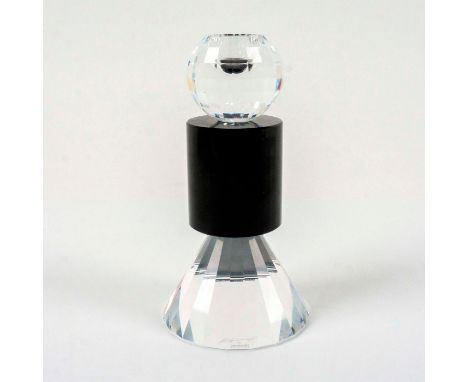 Lead crystal bowl that was part of the â€œSelection" range. Clear crystal top and bottom with jet black crystal center.Artist