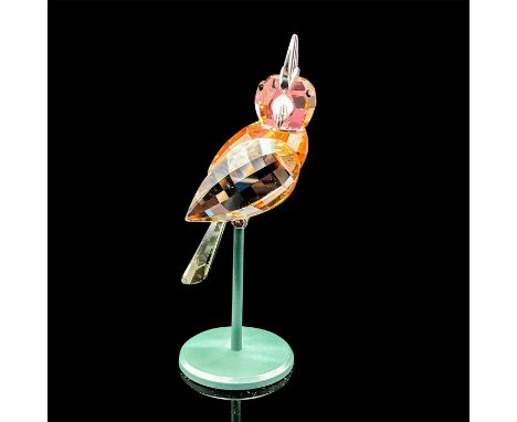 Part of the Tropical Birds and Parrots series. Lead crystal bird in beautiful color crystal decorated with sterling silver ac