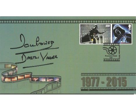 Dave Prowse Darth Vadar stamps signed Star Wars Official FDC signed at a Private signing with Dave November 2015. The cover i