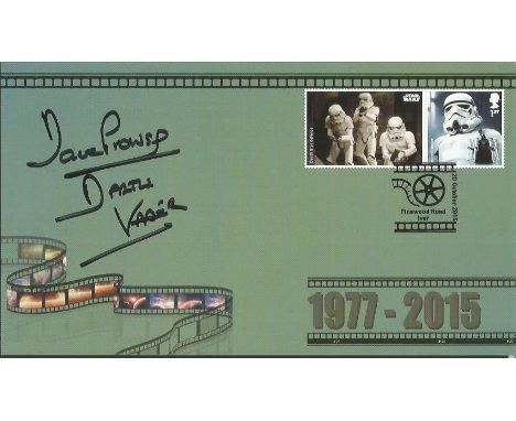 Dave Prowse Stormtrooper Stamps signed Star Wars Official FDC signed at a Private signing with Dave November 2015. The cover 