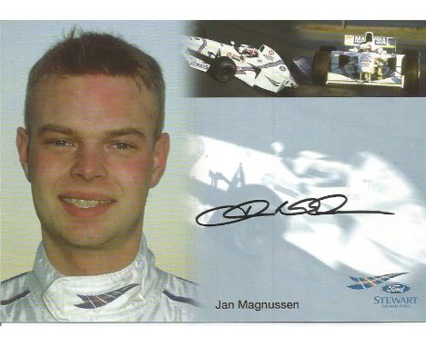 Jan Magnussen signed 8x6 colour promotional photo. Good Condition. All signed items come with our certificate of authenticity