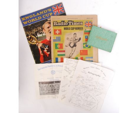 A great collection of vintage 1960's football related ephemera and autographs. Comprising of a vintage autograph book from a 