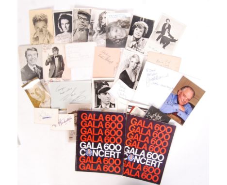 A large collection of assorted vintage autographs - various TV, film and other celebrities. To include; Terrance Hardiman, Da