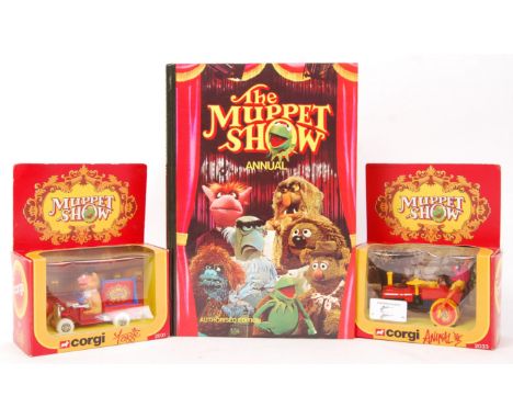 Two original vintage 1970's Corgi ' The Muppet Show ' diecast model vehicles to include; 2031 Fozzie Bear &amp; 2033 Animal D