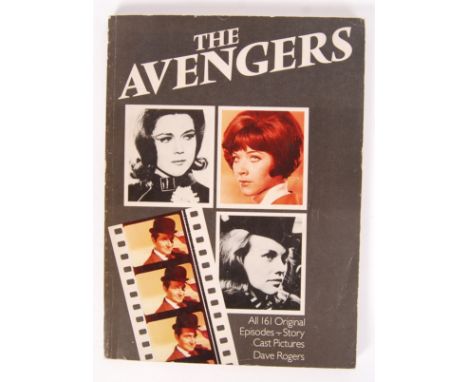 An original vintage ' The Avengers ' c1983 TV tie-in paperback book c1983. Signed to the title page in black ink by four star