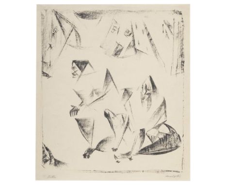Lesar Segall, "Bettler" II 1917 1891 Litauen - 1957, Lithographie, u. r. sign und u.l.bez. "Bettler", Kn., sonst sehr gut erh