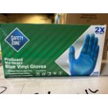 20 Boxes - Blue Vinyl Glove - 10 Boxes XXL & 10 Boxes Small (Pack 200)