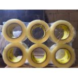 28 Packs - 3M #3073 Clear 72mm x 100m Box Sealing Tape (Pack 6 Rolls)