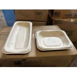 4 Cases - Sabert Trays (2) 400408D300 and (2) 40455D (300 Pack)