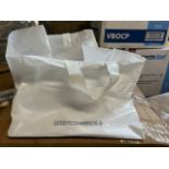 LOT - 4 Cases - White Plastic Shopping Bags (5250 Total)