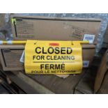 25 - Rubbermaid #FG9S16 "Closed For Cleaning" Sign