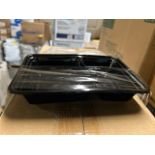 3 Cases - #RE232 Rectangular Microwavable 2-Compartment Container (Pack 150)
