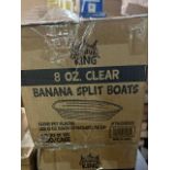 2 Cases - 8 Oz. Clear Plastic Banana Split Dishes (Pack 500)
