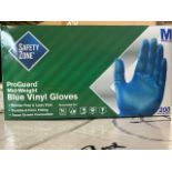 40 Boxes - Blue Medium Vinyl Glove (Pack 200)