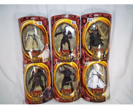 Lord of the Rings - a collection of 6 mint in box Lord of the Ring The Two Towers figures to include Gandalf the White, Ugluk