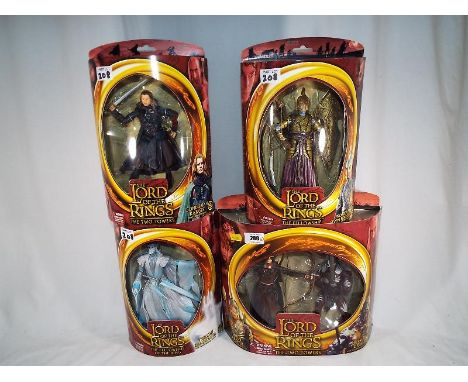 Lord of the Rings - a collection of 4 mint in box figures to include Lord of the Rings The Two Towers Berserker Uruk-Hai, Twi