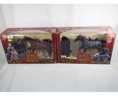 Lord of the Rings - two Lord of the Ring figures mint in box, to include The Fellowship of the Ring deluxe horse and rider se
