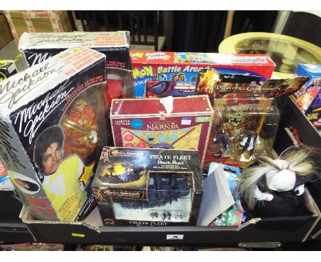 A collection of predominantly sealed blister packs to include Michael Jackson, Pirates of the Caribbean, Narnia, a Dual Actio