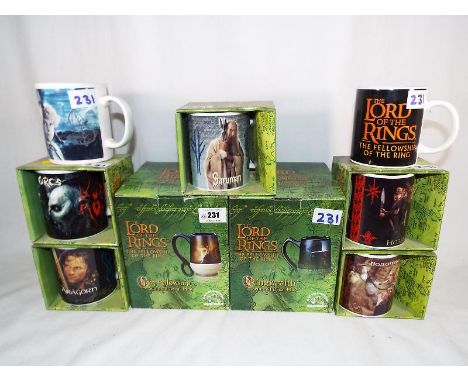 Lord of the Rings - two Lord of the Rings The Fellowship of the Ring, Ringwraith sculptured decal mug, The Fellowship sculptu