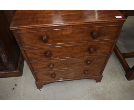 A 19th Century commode chest, later internal fittings for bottles etc