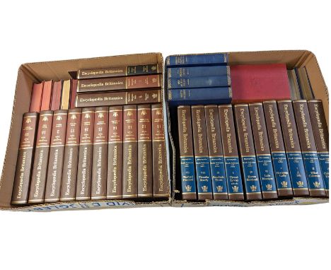 Collection of Encyclopedia Britannica together with other books 