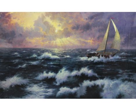 Thomas Kincade (American contemporary),  Artists proof lithographic print on paper,   'Perseverance',  Signed and numbered '2